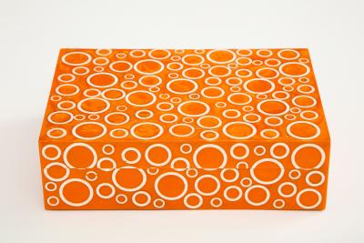 Polished Orange Resin Box