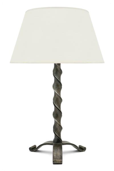 Polished Steel Twist Lamp