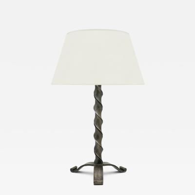 Polished Steel Twist Lamp