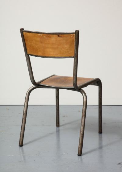 Polished Steel and Bentwood Chair France c 1940