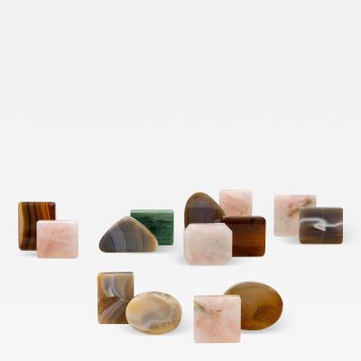 Polished stone specimens set of 14