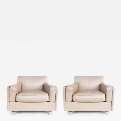 Poltrona Frau Italian Poltrona Frau Fine Leather Socrate Club Chairs 2006 Pair