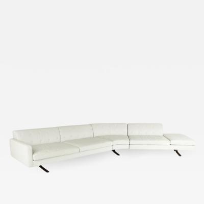 Poltrona Frau Kennedee Mid Century Italian Leather Sectional Sofa