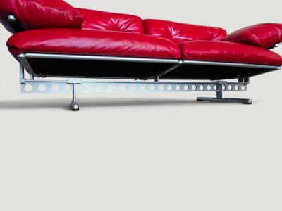 Poltrona Frau Poltrona Frau Ouverture Red Sofa designed by Pierluigi Cerri 2003