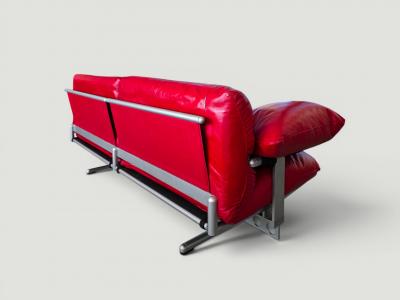 Poltrona Frau Poltrona Frau Ouverture Red Sofa designed by Pierluigi Cerri 2003