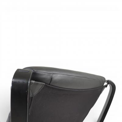 Poltrona Frau Poltrona Frau Viking Leather Lounge Chair by Sigurd Resell 1970