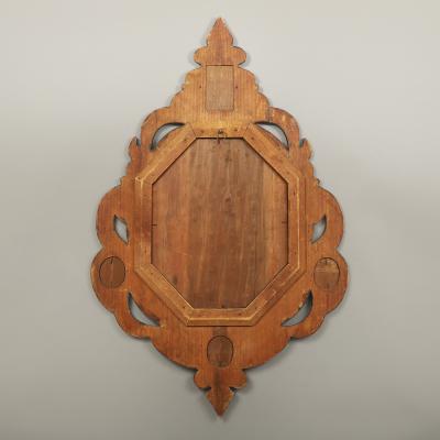 Polychrome Decorated Folk Art Mirror