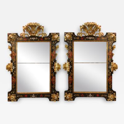Polychrome Mother of Pearl and Semi Precious Stone Accented Mirrors
