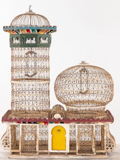 Polychrome Wire Birdcage French 20th Century