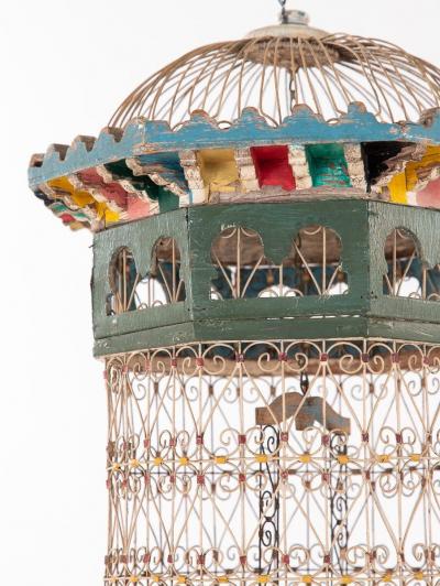 Polychrome Wire Birdcage French 20th Century