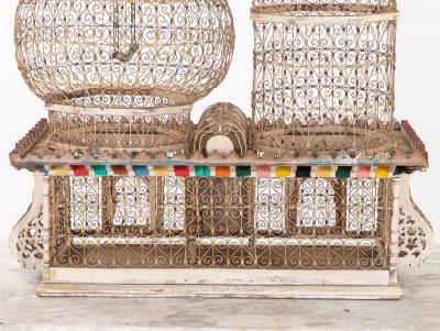 Polychrome Wire Birdcage French 20th Century