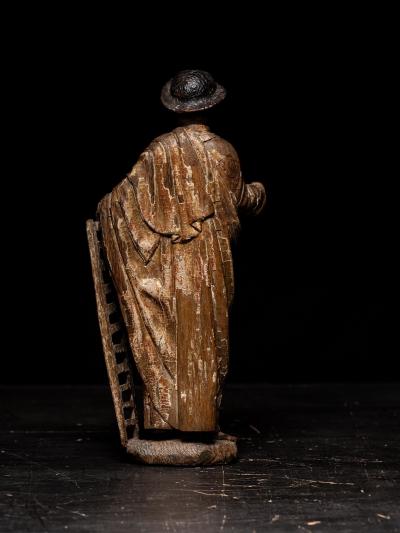 Polychromed Statue representing Sint Alexis of Edessa Flemish school Belgium