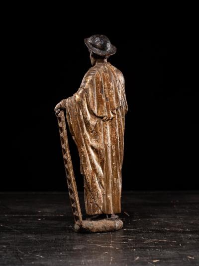 Polychromed Statue representing Sint Alexis of Edessa Flemish school Belgium