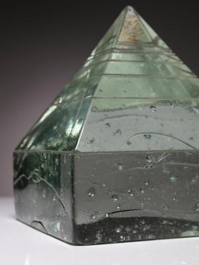 Pompeo Pianezzola Large Solid Glass Pyramid by Pompeo Pianezzola for Appiani