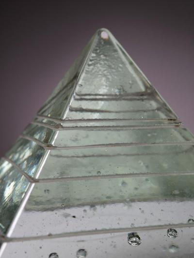Pompeo Pianezzola Large Solid Glass Pyramid by Pompeo Pianezzola for Appiani