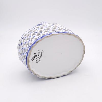 Porcelain Pierced Basket Portugal circa 1910