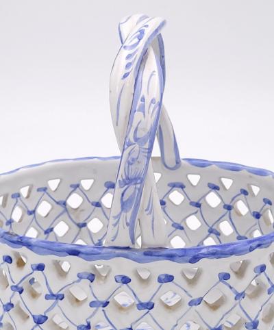 Porcelain Pierced Basket Portugal circa 1910
