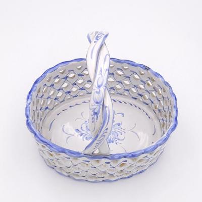 Porcelain Pierced Basket Portugal circa 1910