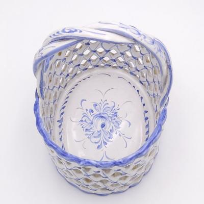 Porcelain Pierced Basket Portugal circa 1910