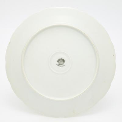 Porcelain Transfer Decorate Gilt Dinner Service Plate For 11 People