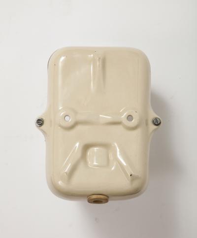 Porcelain and Metal Industrial Sconce Czechoslovakia c 1950