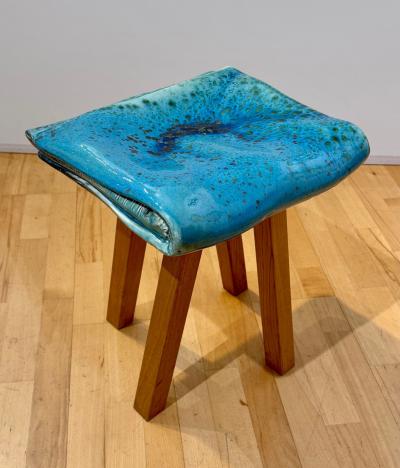 Porcelain and Oak Stool Judith van den Boom Netherlands 2012