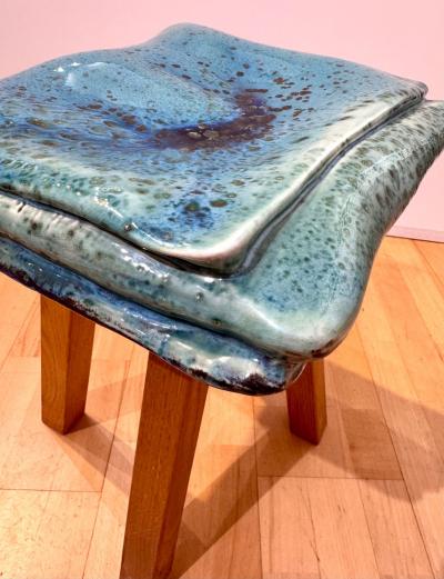 Porcelain and Oak Stool Judith van den Boom Netherlands 2012