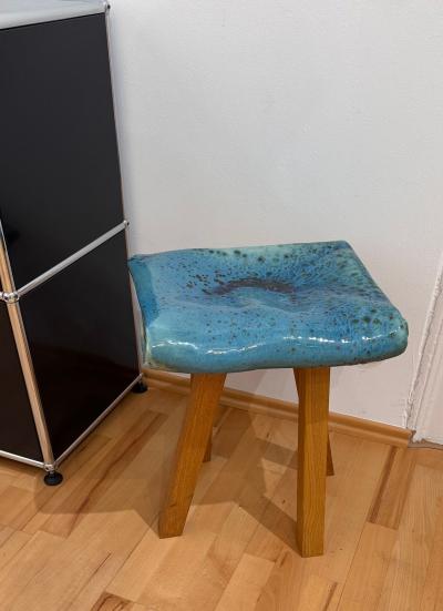 Porcelain and Oak Stool Judith van den Boom Netherlands 2012