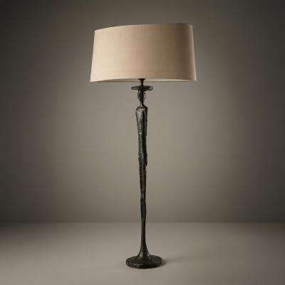Porta Romana Giacometti Form Table Lamps with Bronze Finish by Porta Romana Pair