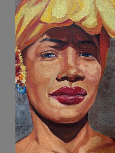 Portrait Painting of West Indies Woman by Lenier