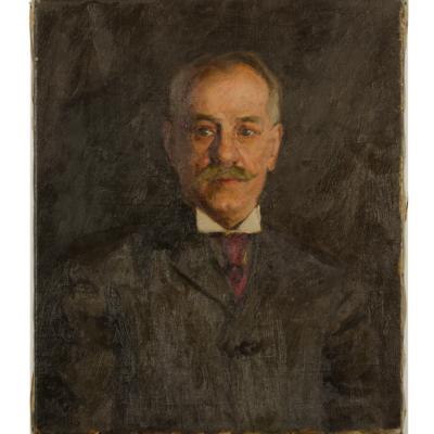 Portrait of Man painting