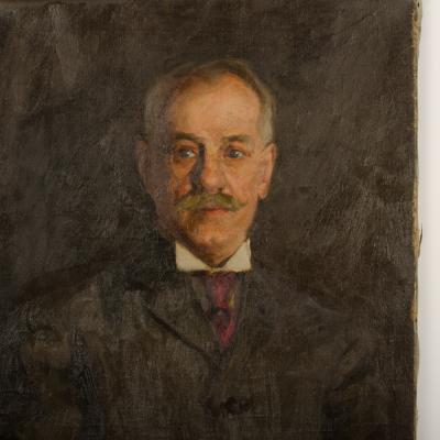 Portrait of Man painting