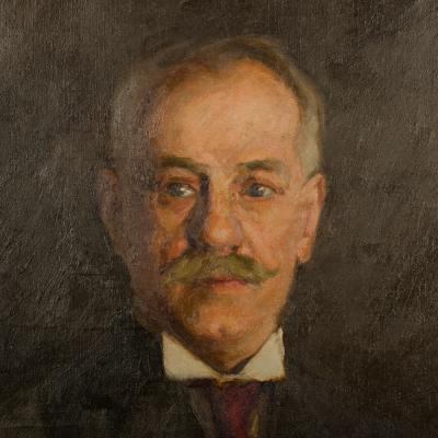 Portrait of Man painting