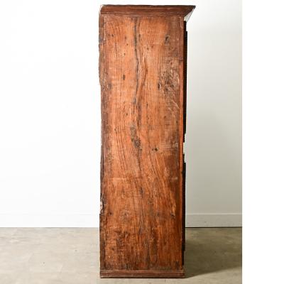 Portuguese 18th Century Carved Solid Chestnut Cabinet