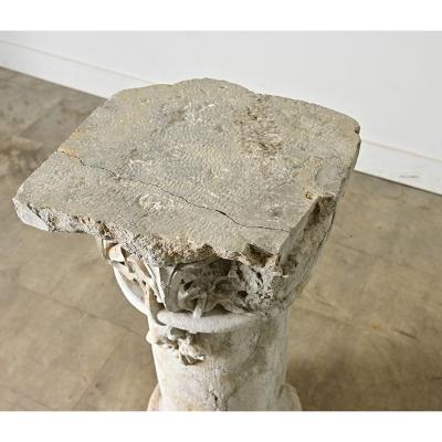 Portuguese 18th Century Carved Stone Column