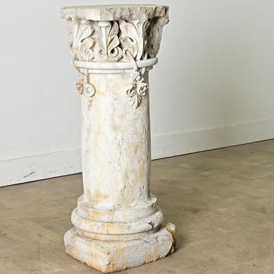 Portuguese 18th Century Carved Stone Column