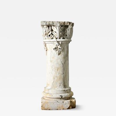 Portuguese 18th Century Carved Stone Column