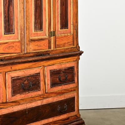 Portuguese 18th Century Faux Bois Painted Cabinet