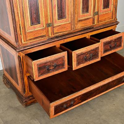 Portuguese 18th Century Faux Bois Painted Cabinet