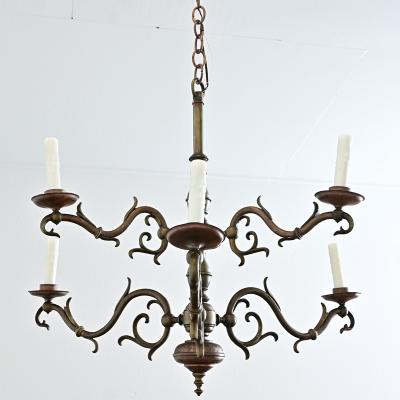 Portuguese 19th Century Brass Chandelier