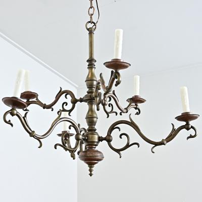 Portuguese 19th Century Brass Chandelier