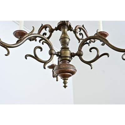 Portuguese 19th Century Brass Chandelier