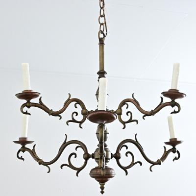 Portuguese 19th Century Brass Chandelier