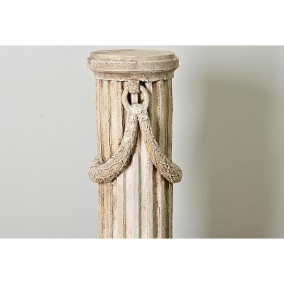 Portuguese 19th Century Hand carved Stone Column