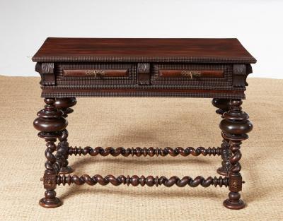 Portuguese Rosewood Library Table 19th c 