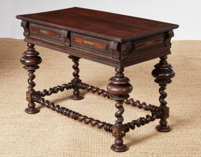 Portuguese Rosewood Library Table 19th c 