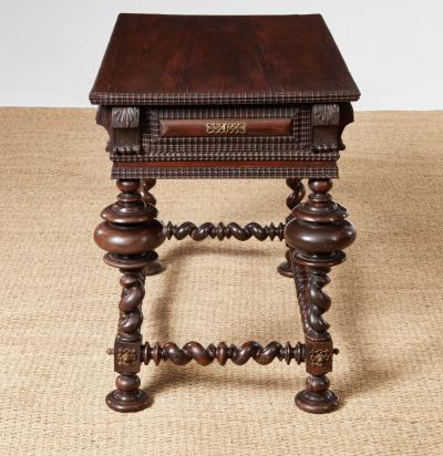 Portuguese Rosewood Library Table 19th c 