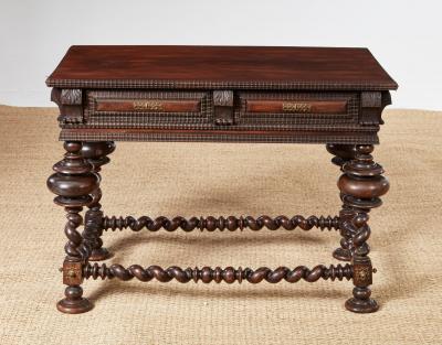 Portuguese Rosewood Library Table 19th c 