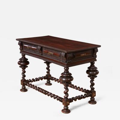 Portuguese Rosewood Library Table 19th c 