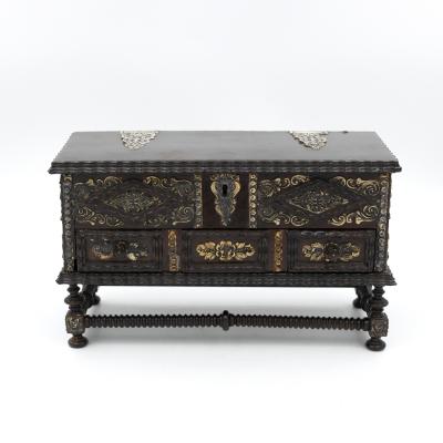Portuguese Solid Rosewood Box In The Form Of A Gothic Sideboard Circa 1810